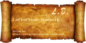 Lafferthon Dominik névjegykártya